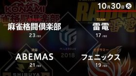 麻雀Mリーグ「10月30日」渋谷ABEMAS「大将」多井隆晴が決意の2連戦!! 個人ランキングトップ絶好調男はチーム首位陥落の危機を救えるか！