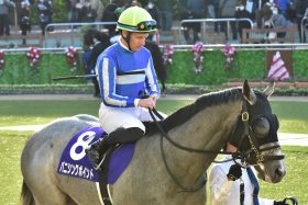 JRA M.デムーロあわや「コースアウト」からの圧勝劇!? 「左回りが初めてで……」米国三冠馬アメリカンファラオから今年も大物出現か