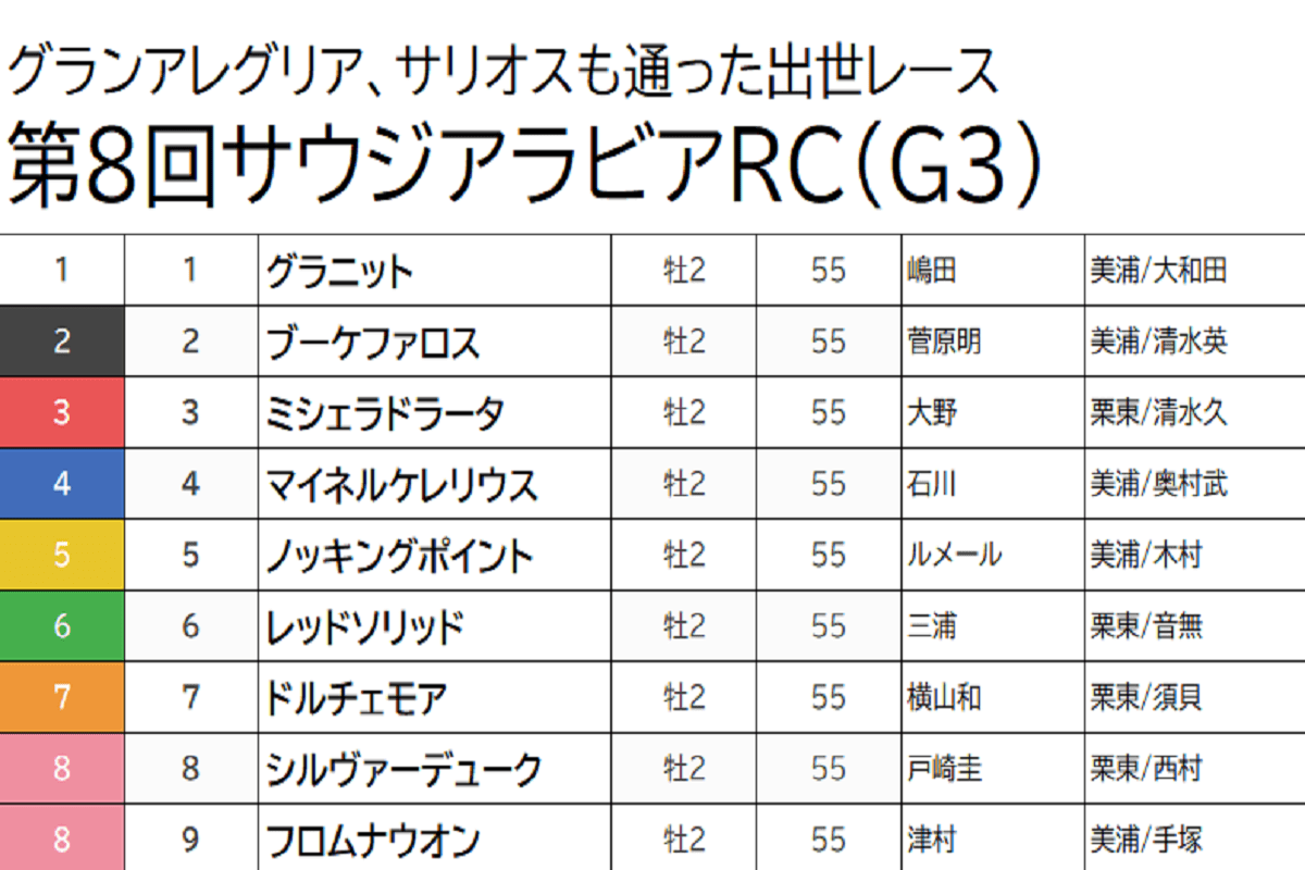 【サウジアラビアRC（G3）予想】レース傾向が堅く、少頭数で堅く決まる予感。ノッキングポイントは止むなしの本命も、激走を予感させる穴馬をピックアップの画像1